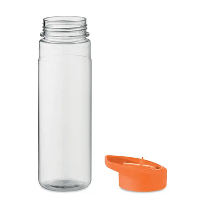 Flacon rpet 650ml transparent cu capac rabatabil portocaliu din pp pentru bauturi