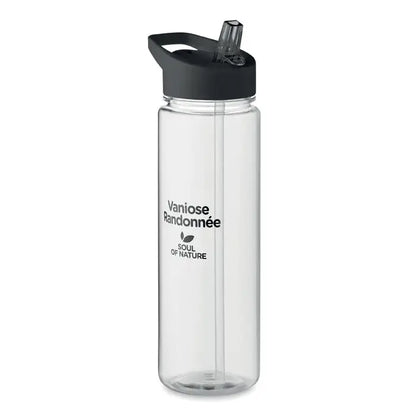 Flacon rpet 650ml pp capac rabatabil cu pai si design minimalist vaniose randonnée soul of nature negru