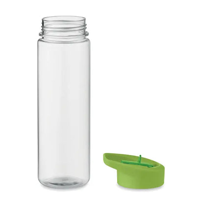 Flacon rpet 650ml cu capac rabatabil din silicon verde lime pentru sticla transparenta din plastic