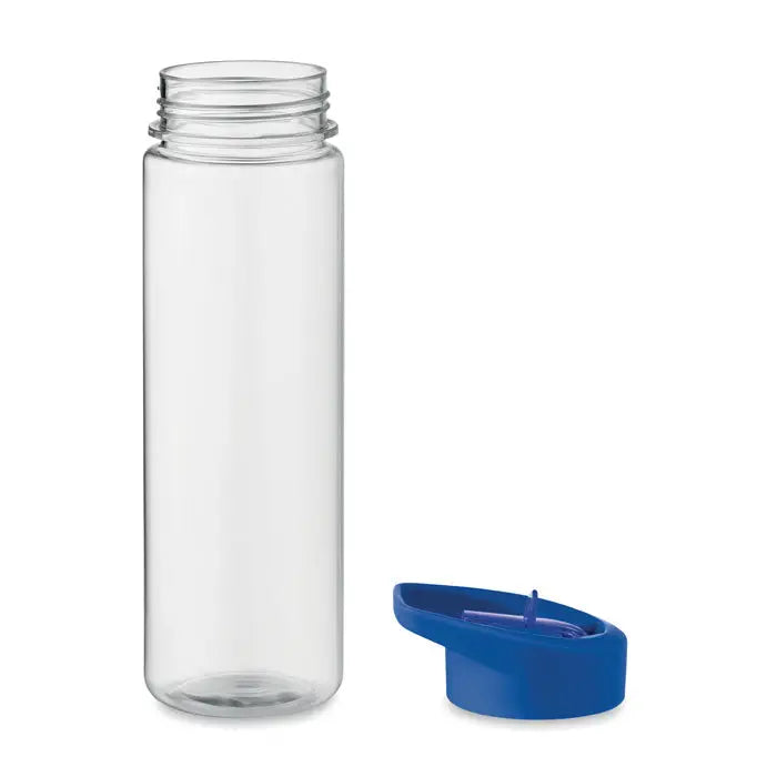 Flacon rpet 650ml transparent cu capac rabatabil albastru vibrant din pp pentru apa