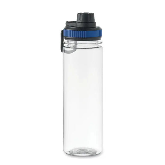 Flacon rpet 750 ml sticla transparenta cu capac negru si albastru cu sistem flip-top pentru lichide