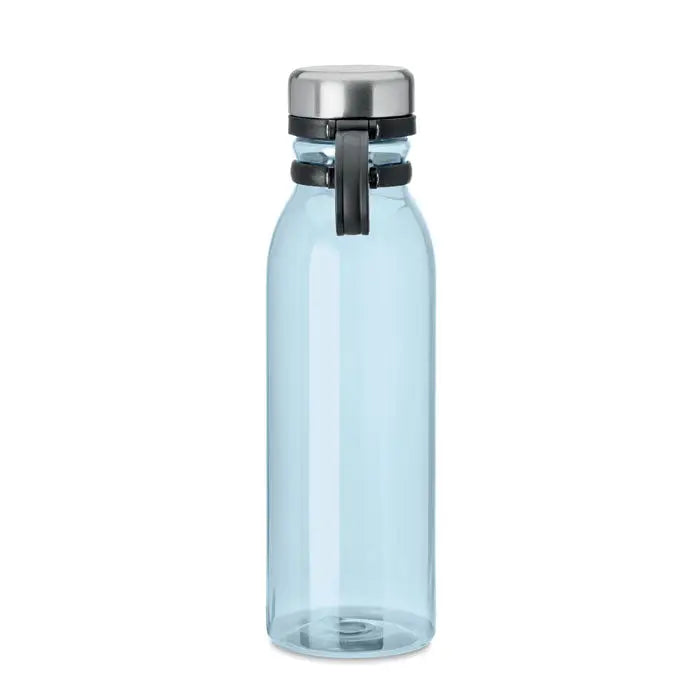 Flacon rpet 780ml sticla de apa albastru deschis translucid cu capac inox si benzi de silicon negre