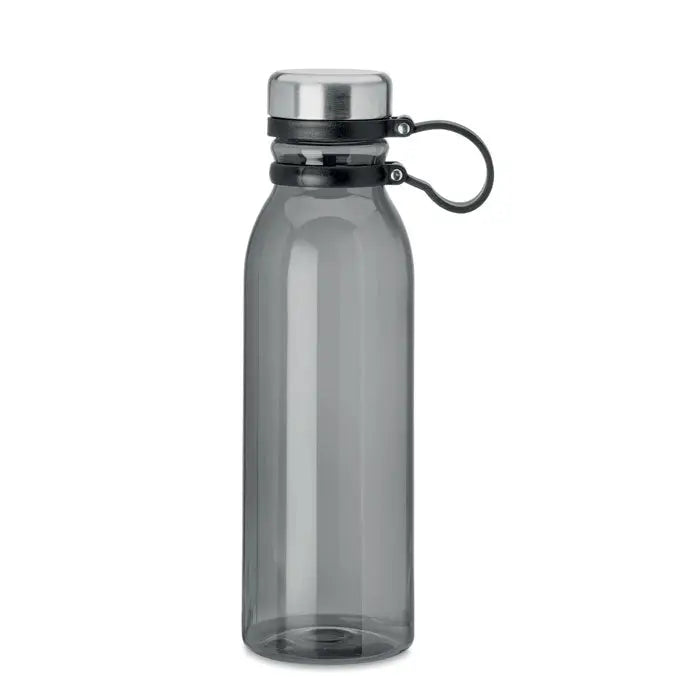 Un flacon rpet 780ml gri translucid cu capac argintiu metalic si accente negre din plastic