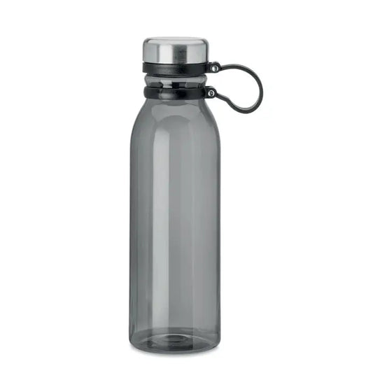 Un flacon rpet 780ml gri translucid cu capac argintiu metalic si accente negre din plastic