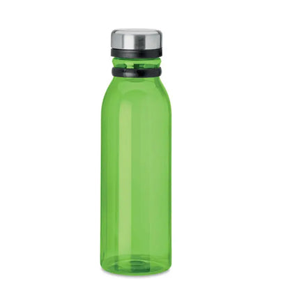 Flacon rpet 780ml sticlă de apă din plastic translucid verde lime cu capac argintiu din oțel inoxidabil și sigilii negre din cauciuc