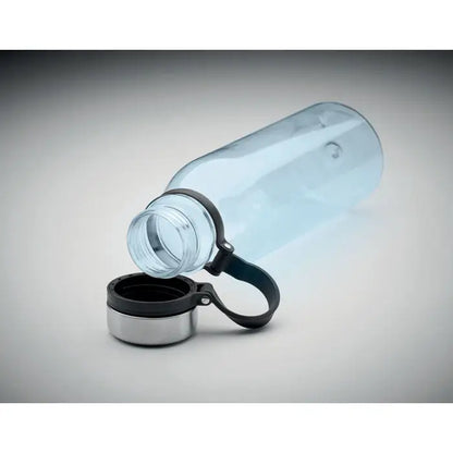 Flacon rpet 780ml sticlă transparentă albastră din plastic cu capac negru și argintiu înfiletabil cu mâner integrat