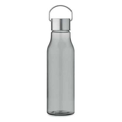 Flacon rpet transparent gri cu capac metalic argintiu si maner pp 600 ml pentru apa si bauturi