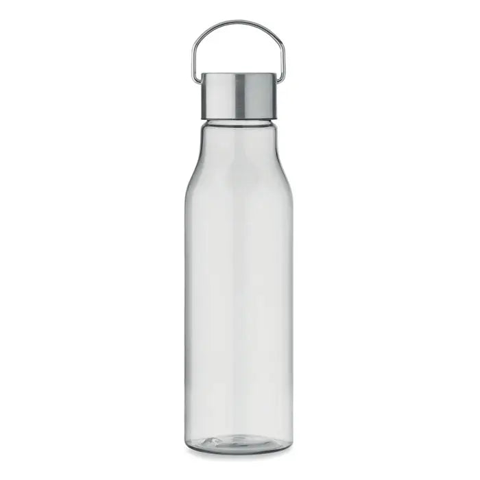 Flacon rpet transparent cu capac pp argintiu si maner pentru apa 600 ml