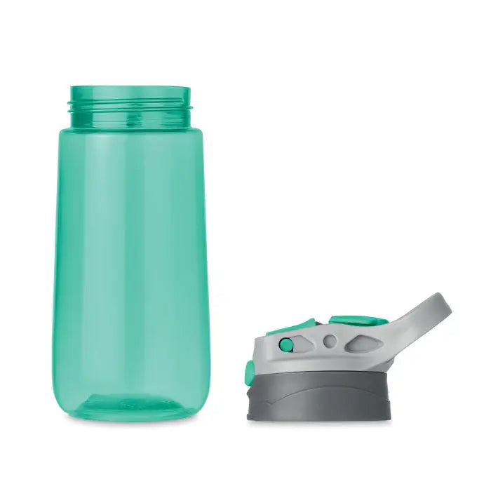 Sticlă teal translucida din plastic tritan 450 ml cu capac sport gri și teal flacon tritan 450 ml