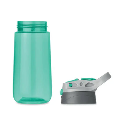 Sticlă teal translucida din plastic tritan 450 ml cu capac sport gri și teal flacon tritan 450 ml