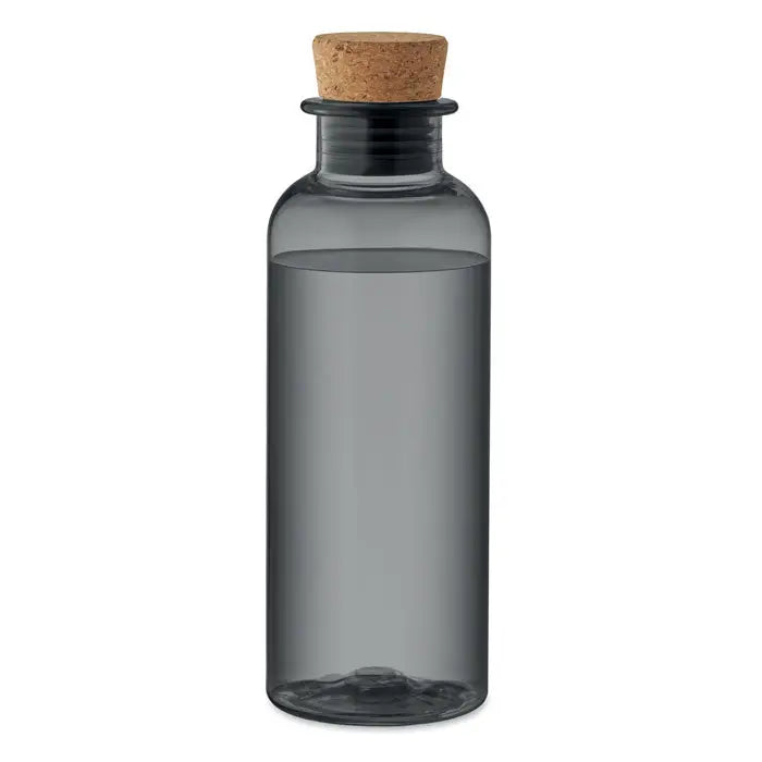 Sticlă transparentă gri din plastic tritan cu dop natural din plută flacon tritan renew 500 ml