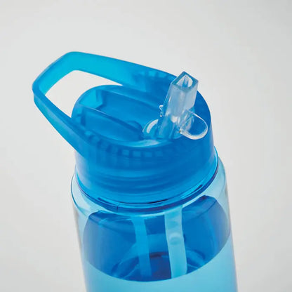 Sticlă de apă albastră translucida flacon tritan renew™ 650 ml cu capac și pai asortate din plastic tritan