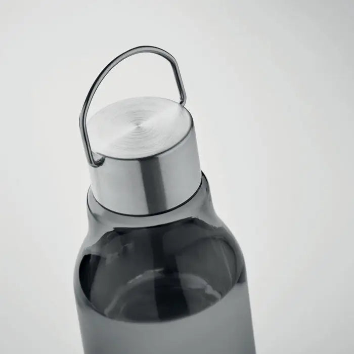 Flacon tritan renew 800 ml sticlă de apă din sticlă gri translucid cu capac și mâner din oțel inoxidabil periat