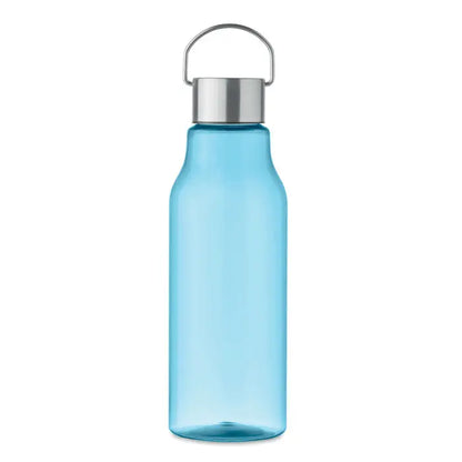 Flacon tritan renew 800 ml sticlă de apă din plastic translucid albastru deschis cu capac și mâner metalic argintiu