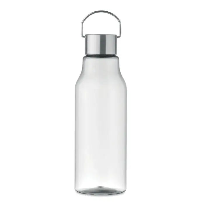 Sticlă de apă transparentă flacon tritan renew 800 ml cu capac metalic argintiu și mâner