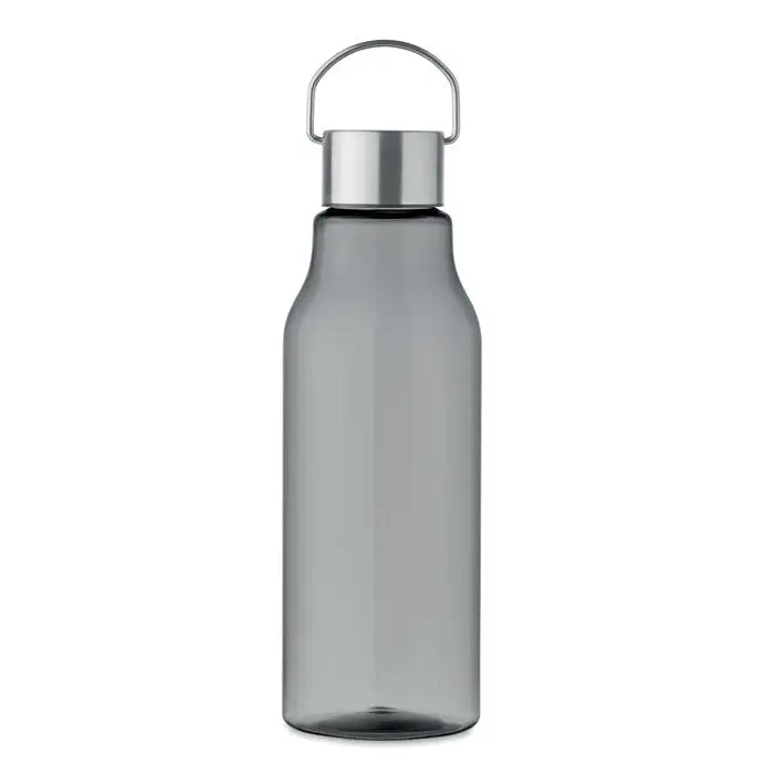 Flacon tritan renew 800 ml sticlă de apă din plastic translucid gri cu capac metalic argintiu și mâner