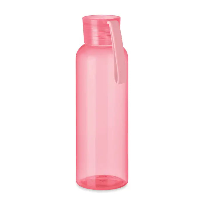Flacon tritan si cuier 500ml sticla transparenta roz cu capac infiletabil si maner integrat pentru transport