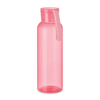Flacon tritan si cuier 500ml sticla transparenta roz cu capac infiletabil si maner integrat pentru transport