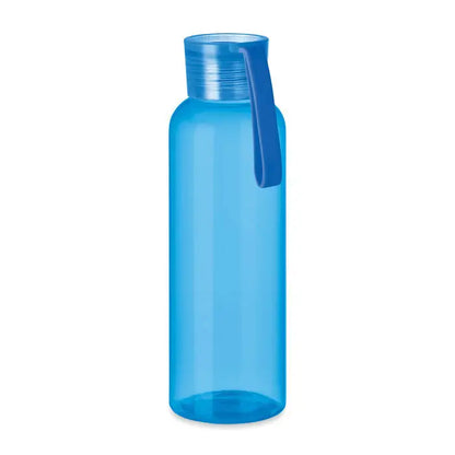 Flacon tritan si cuier 500ml sticla transparenta albastra cu capac cu filet si maner integrat