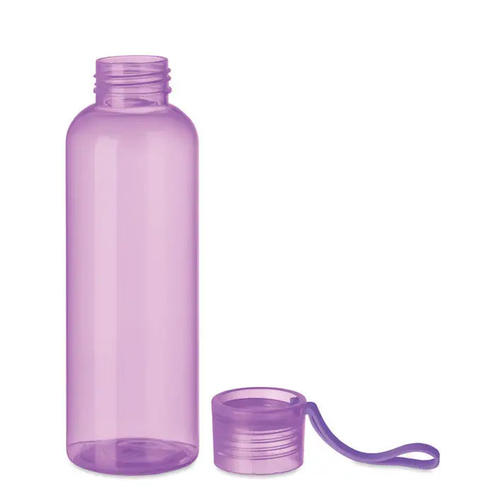 Flacon tritan si cuier 500ml transparent mov cu capac infiletabil si maner integrat pentru transport facil