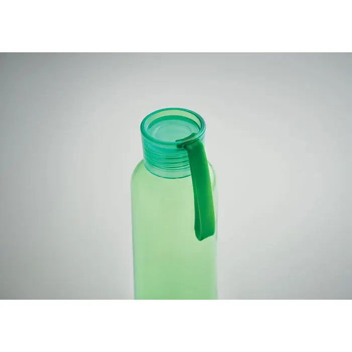 Flacon tritan si cuier 500ml sticla verde translucida din plastic cu capac cu filet si maner integrat verde