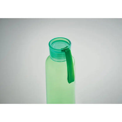 Flacon tritan si cuier 500ml sticla verde translucida din plastic cu capac cu filet si maner integrat verde