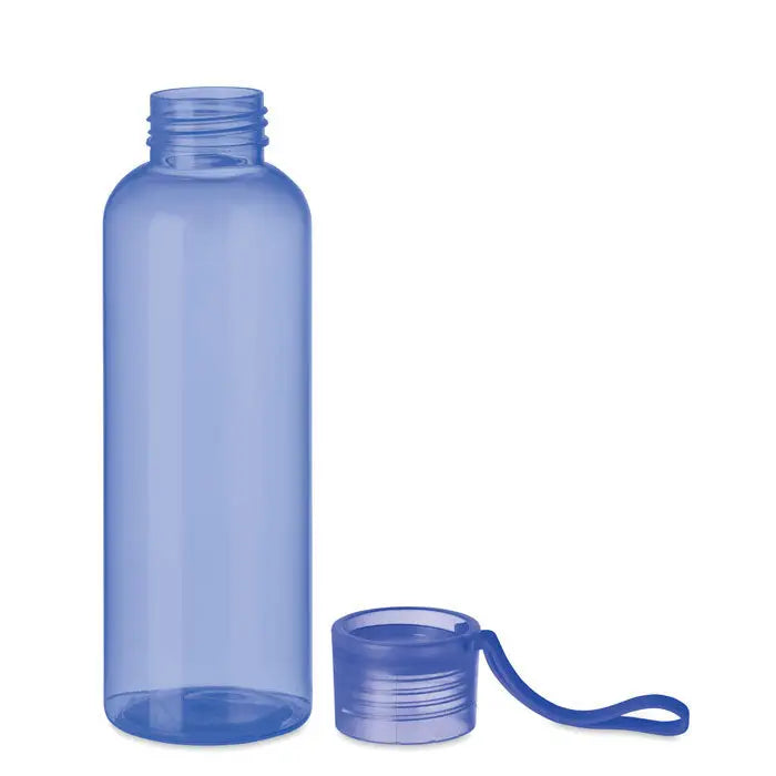 Flacon tritan de 500ml translucid albastru cu capac cu filet si maner integrat pentru transport facil