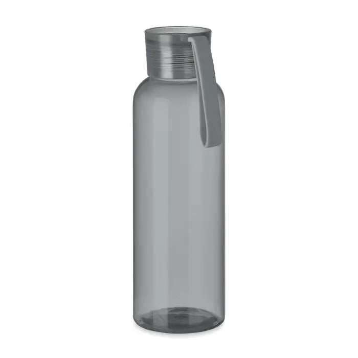 Flacon tritan si cuier 500ml transparent gri cu capac argintiu metalic si maner integrat gri din plastic