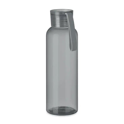 Flacon tritan si cuier 500ml transparent gri cu capac argintiu metalic si maner integrat gri din plastic