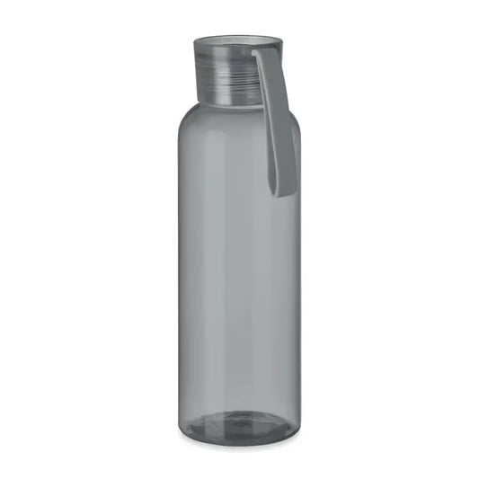 Flacon tritan si cuier 500ml transparent gri cu capac argintiu metalic si maner integrat gri din plastic