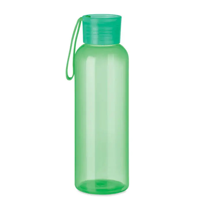 Flacon tritan si cuier 500ml sticla verde translucida din plastic cu capac si maner integrat pentru transport