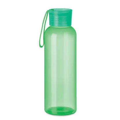 Flacon tritan si cuier 500ml sticla verde translucida din plastic cu capac si maner integrat pentru transport