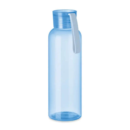 Flacon tritan 500ml albastru deschis translucida cu capac infiletabil si maner din silicon gri