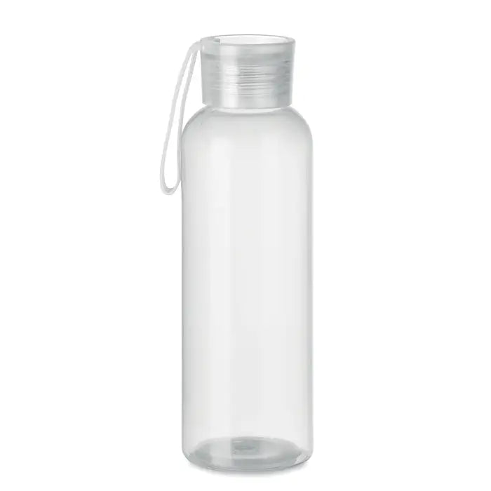 Flacon tritan transparent de 500ml cu capac transparent si maner alb pentru transport facil