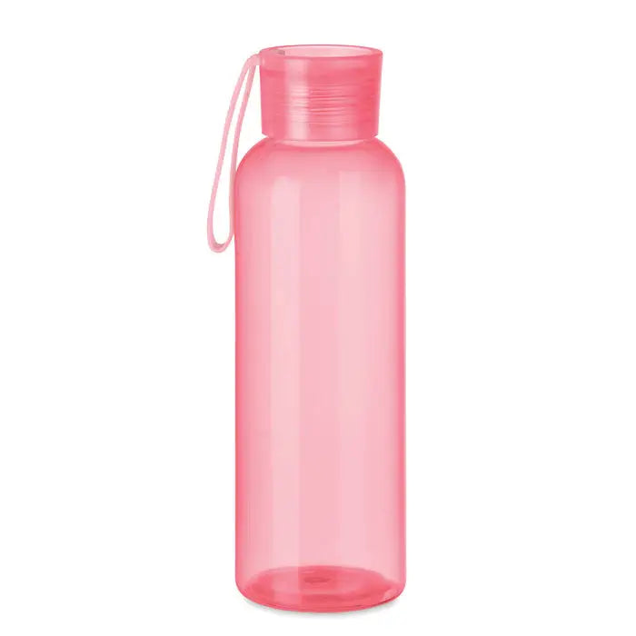 Flacon Tritan si cuier 500ml flacon din plastic roz translucid cu curea de transport roz