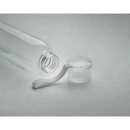 Flacon tritan 500ml transparent cu capac alb cu filet si maner integrat pentru apa si bauturi