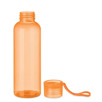 Flacon tritan si cuier 500ml transparent portocaliu din plastic cu capac cu filet si maner integrat