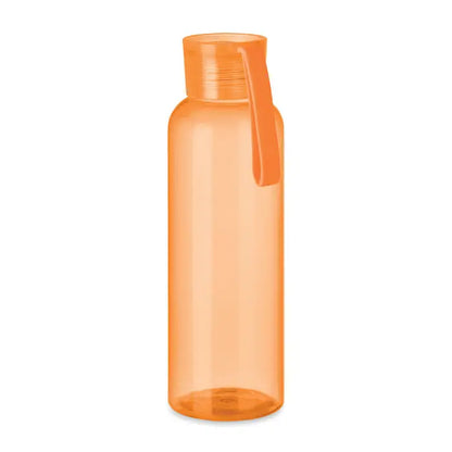 Flacon tritan portocaliu transparent de 500ml cu capac cu filet si maner integrat pentru hidratare usoara