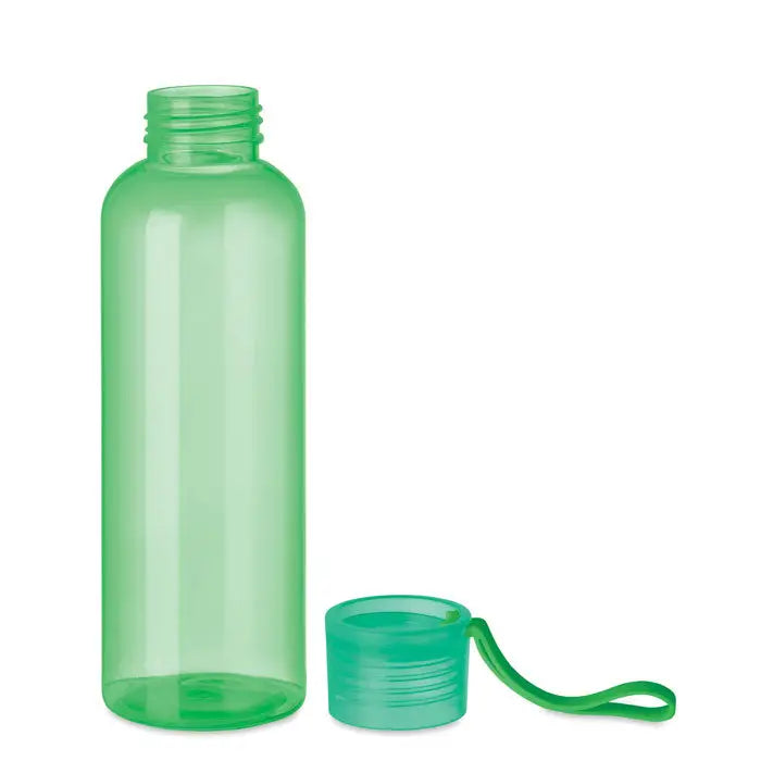 Flacon tritan de 500ml transparent verde cu capac înșurubabil și mâner integrat pentru agățat