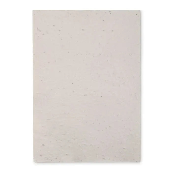 Fóaie de hârtie a4 cu semințe de flori sălbatice, blocnotes dreptunghiular, off-white, cu textură și puncte subtile