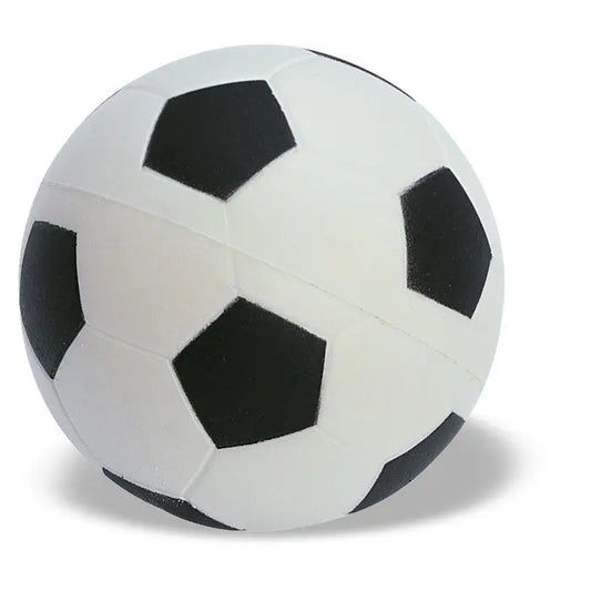 Fotbal antistres mingea neagra si alba cu model clasic pentagon si hexagon pentru reducerea stresului