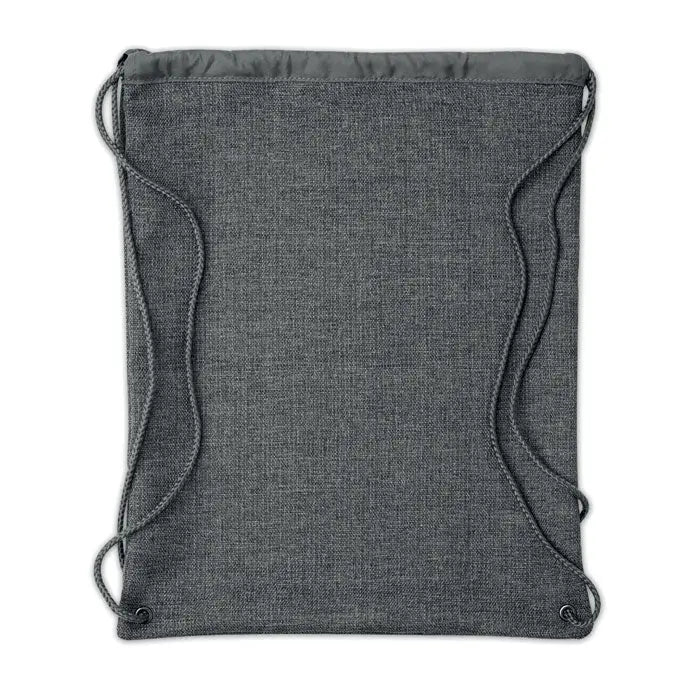 Geanta 1200d cu snur negru texturata gri cu snururi de sfoara asortate si cusaturi intarite