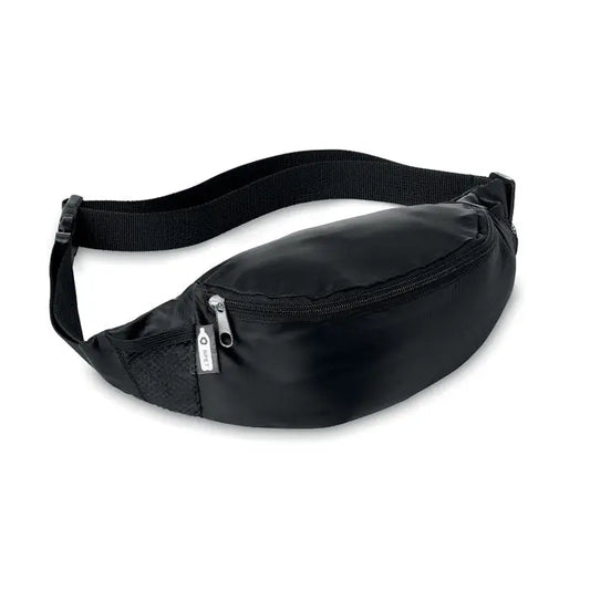 Geanta 210d rpet rucsac negru din nailon cu fermoar si curea reglabila