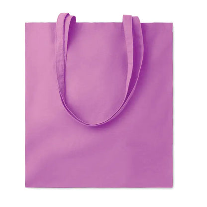 Geanta de cumparaturi din bumbac 140 gr/mp lavanda cu manere din acelasi material si culoare