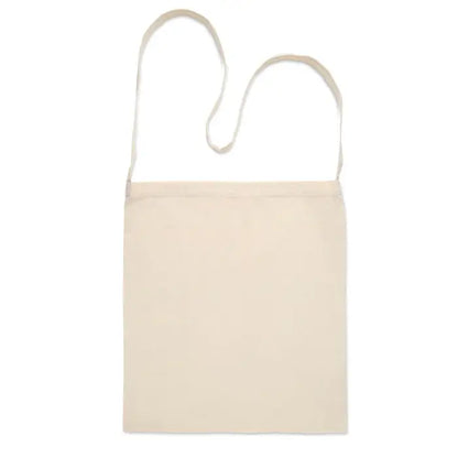 Geanta de cumparaturi din bumbac beige cu doua bretele de umar asortate realizata din canvas 140gr/m²