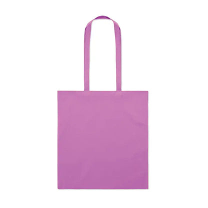Geanta de cumparaturi din bumbac de 180 gr m² in nuanta lavanda cu manere asortate din panza solida