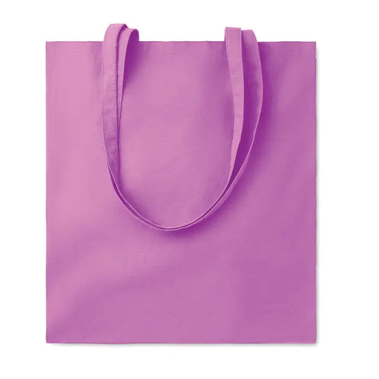 Geanta de cumparaturi din bumbac 180 gr m² lavanda cu manere din acelasi material