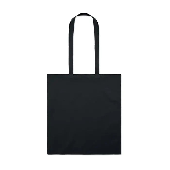 Geanta de cumparaturi din bumbac organic eu neagra cu doua manere asortate din panza