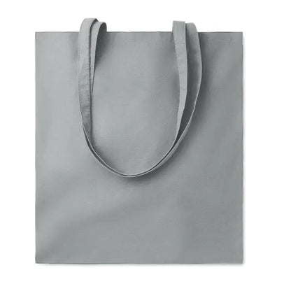 Geanta de cumparaturi din bumbac organic eu gri minimalist cu manere rezistente