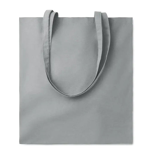 Geanta de cumparaturi din bumbac organic eu gri minimalist cu manere rezistente